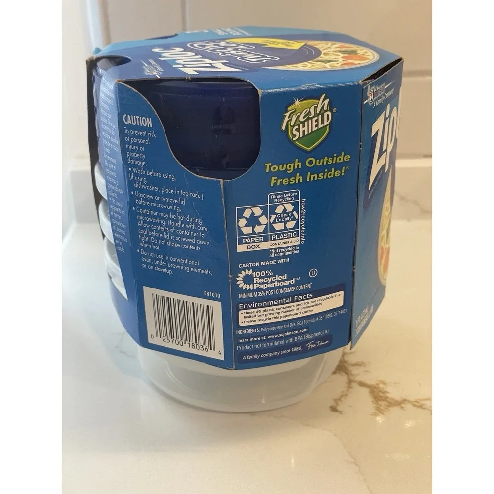 Ziploc Twist n Loc Containers‎ Small Round 3 Pk Leak Resistant Storage 16 oz New